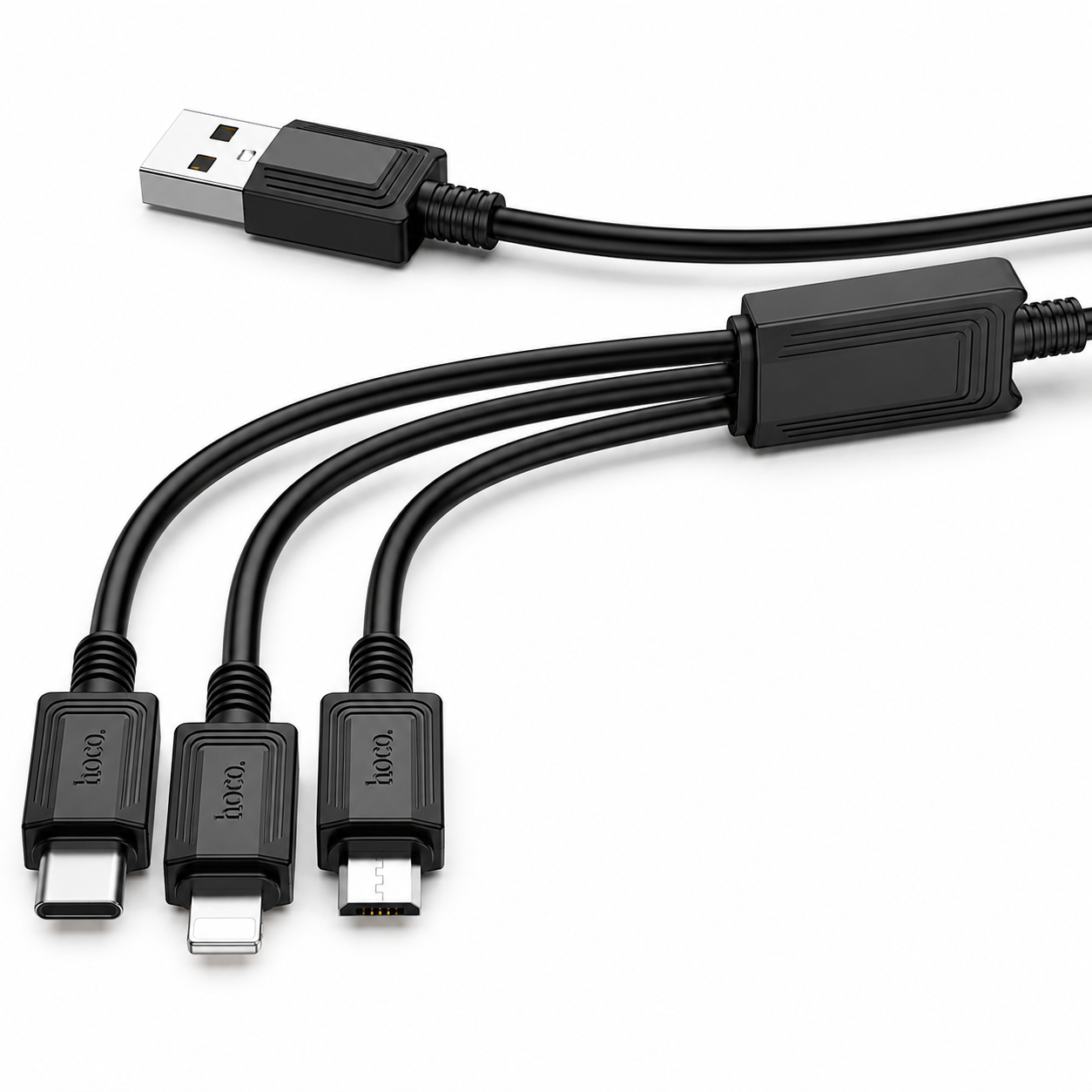 3-in-1 charging cable(iP+Micro+Type-C)