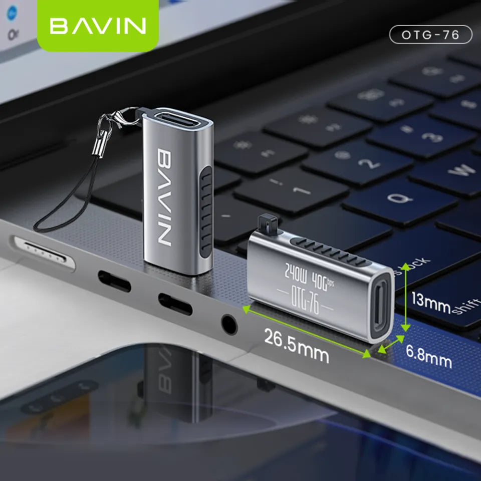 BAVIN U-O-76 240W OTG Adapter w/ 40Gbps Fast Data &amp;amp; Video Transfer