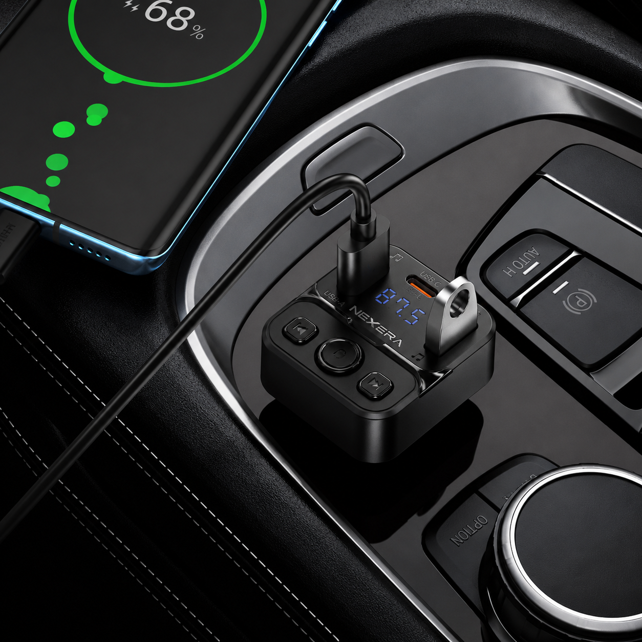 NEXERA E87 Delta 35W Bluetooth FM Transmitter & Car Charger