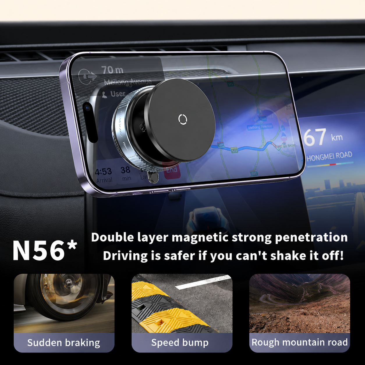 Phone Holder with Strong Suction Cup