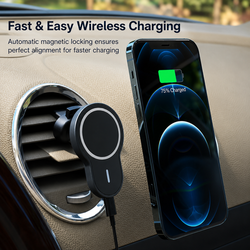 15W Magnetic Wireless Car Charger