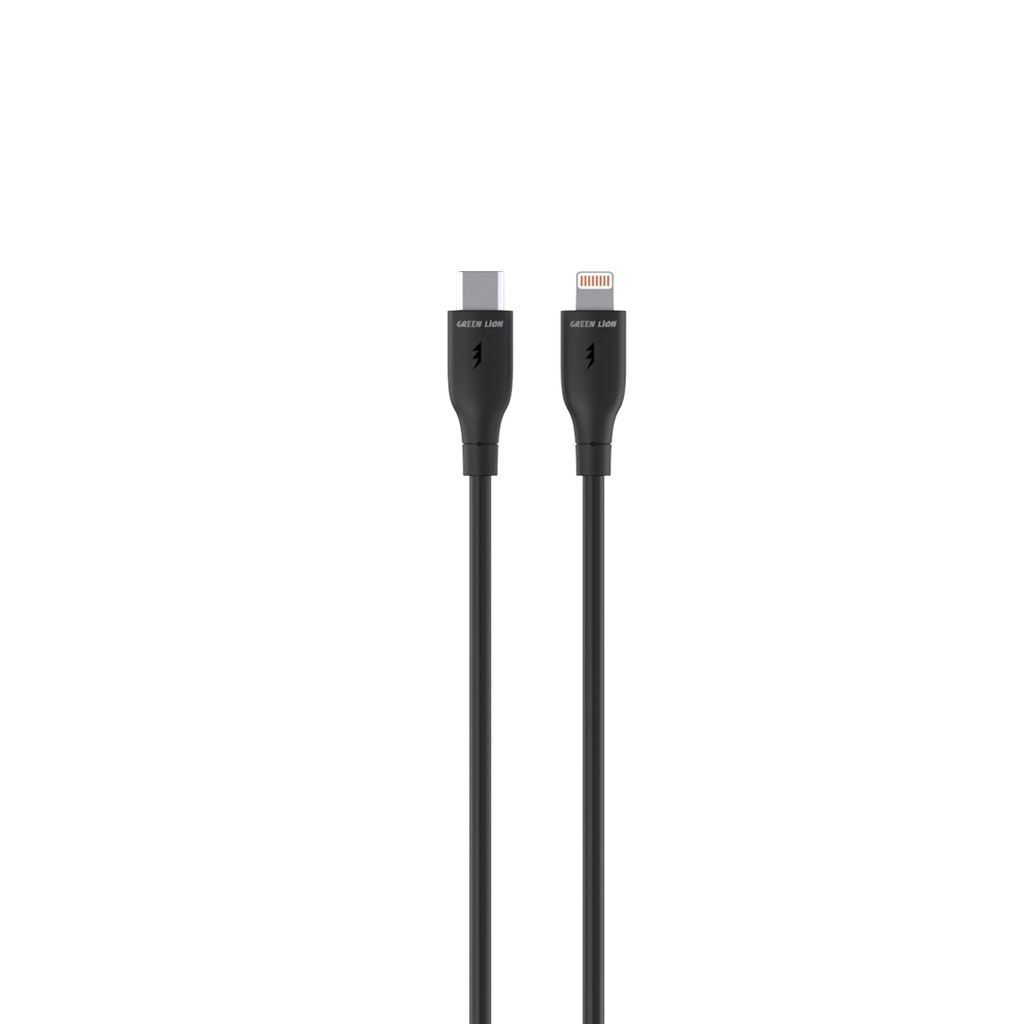 GREEN LION USB-C TO LIGHTNING PVC CABLE 30 CM - BLACK